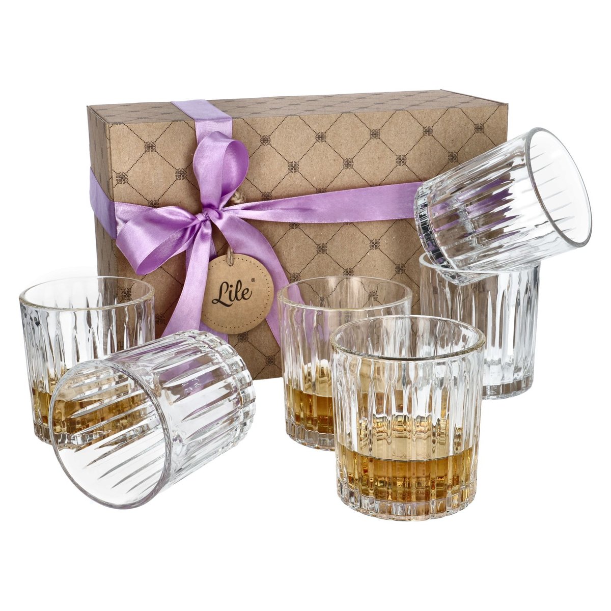 Szklanki do whisky drinków (6 szt.) 310 ml Lile Gerbera LI-020G