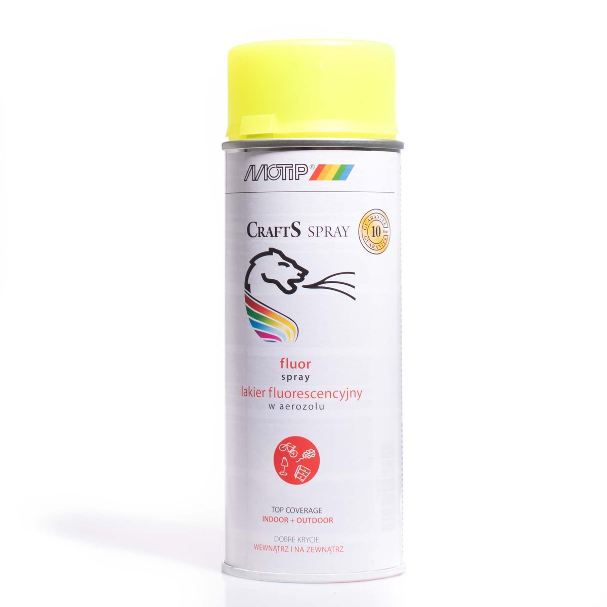 Crafts Lakier Spray Fluorescencyjny Farba Żółty