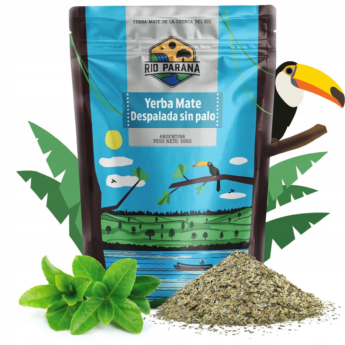 Yerba Mate RIO PARANA Despalada 500g MOCNY KLASYK