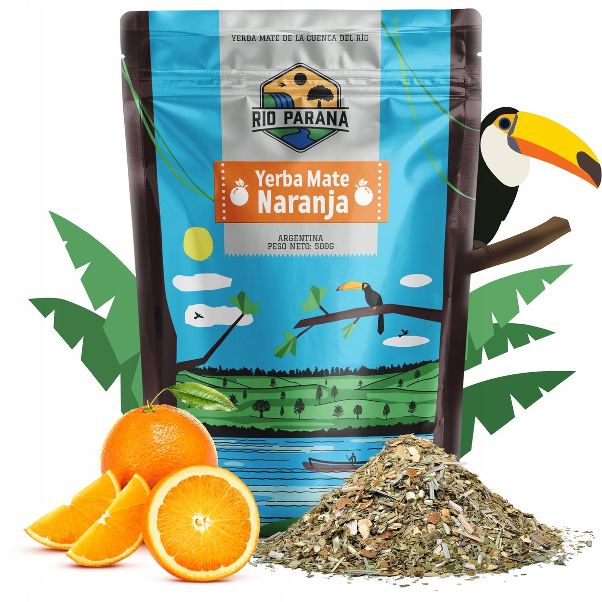 Yerba Mate Rio Parana NARANJA 500g POMARAŃCZOWA