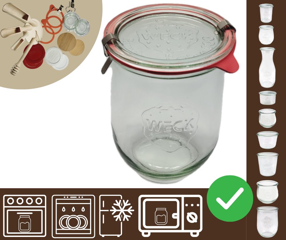 Słoiki WECK / szkl. wieko,gumka, bl słoik 1l 1062ml TULIP / Wamar-Sosenka