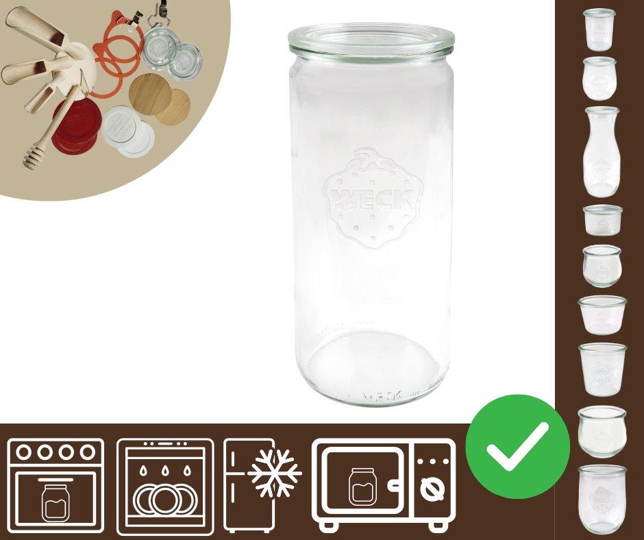 Słoiki WECK / szklane wieko słoik 1040ml 1l CYLINDER / Wamar-Sosenka