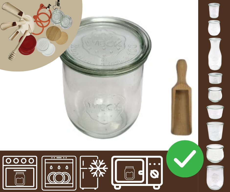 Słoiki WECK / szklane wieko, miarka słoik 1l 1062ml TULIP / Wamar-Sosenka