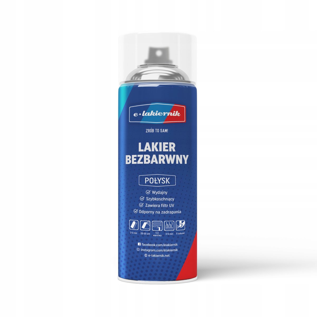 e-lakiernik LAKIER BEZBARWNY WYSOKI POŁYSK 400ml