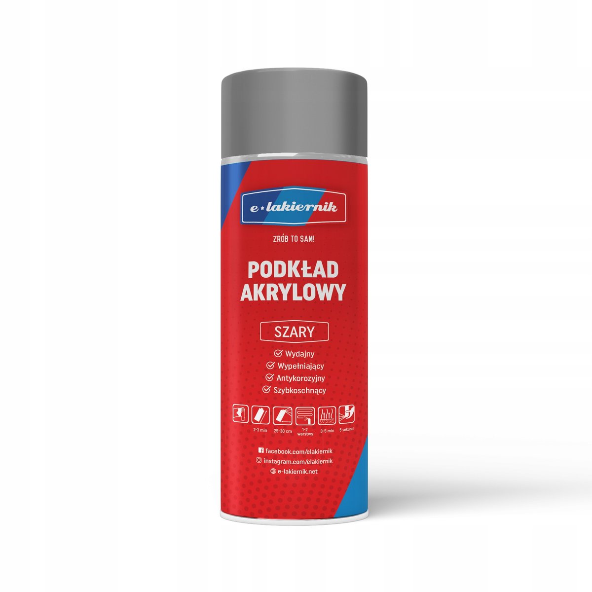 e-lakiernik PODKŁAD AKRYLOWY SZARY | SPRAY 400ml