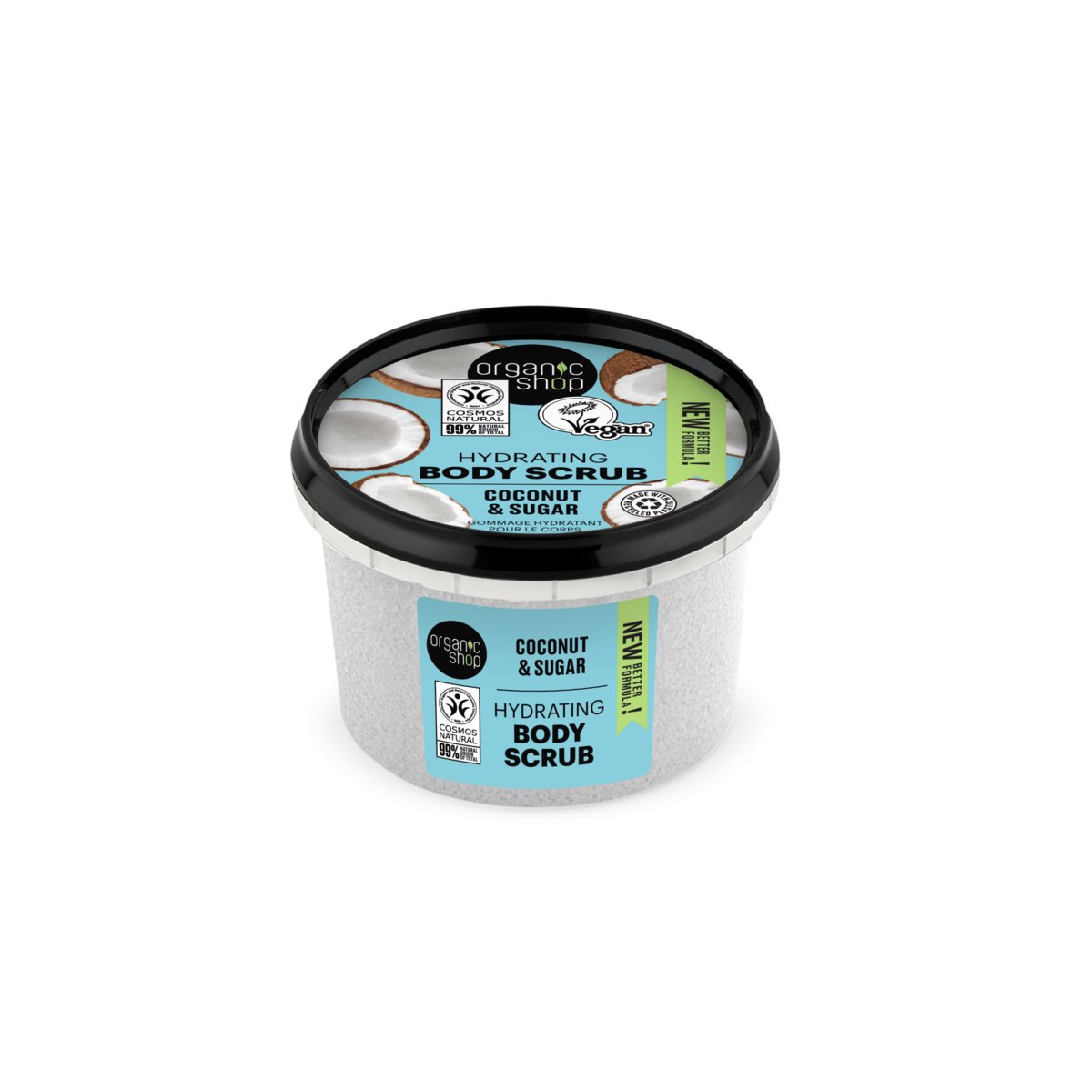 Organic Shop, Cukrowy scrub do ciała o działaniu nawilżającym, 250ml