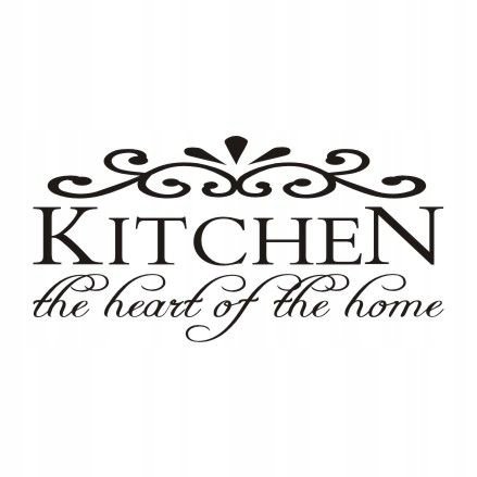 Napis na ścianę naklejka 150x75cm wybór koloru kuchnia Kitchen The Heart Of.. 198