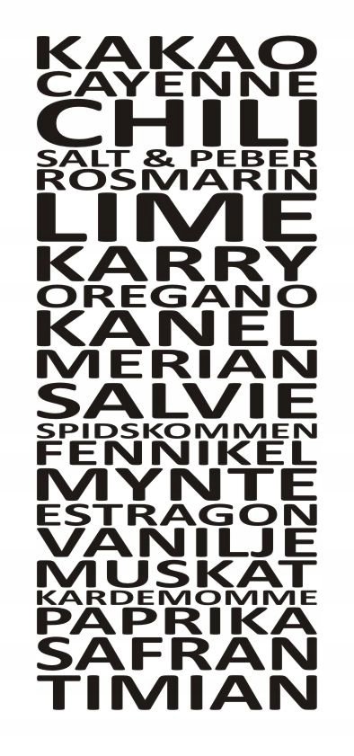 Napis na ścianę naklejka 75x38cm wybór koloru - Kakao, chili, lime... 6