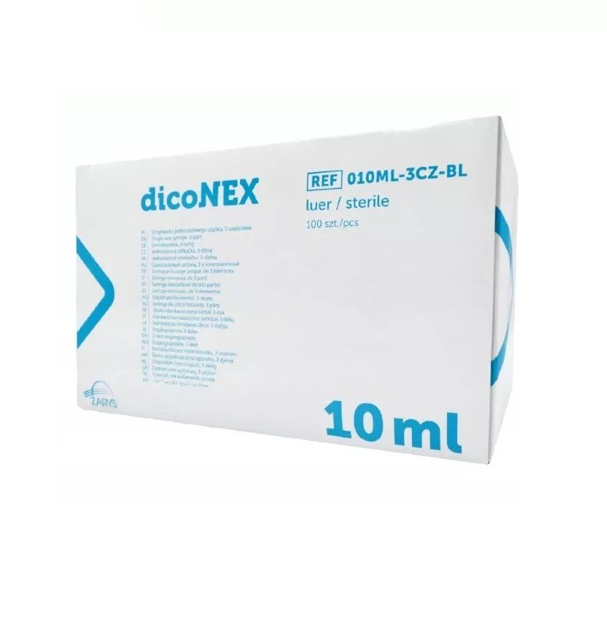 Jrj Strzykawki 3 Częściowe Luer 10ML 100SZT Zarys