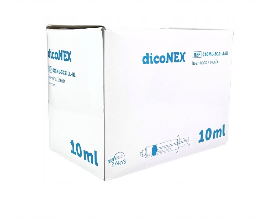 DicoNex Strzykawka DicoNex 3-częściowa Luer- Lock 100 szt. 10 ml |   NN-MZA-BLLB-010