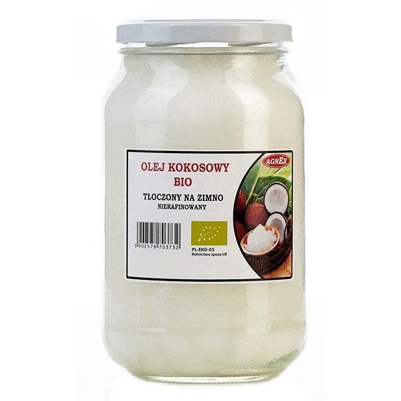 Agnex BIO Olej kokosowy 900 ml - TŁOCZONY NA ZIMNO