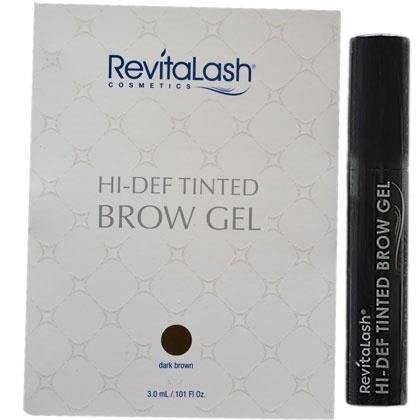 Revitalash Hi-Def Tinted Brow Gel Dark Brown, Wielozadaniowy Stylizująco-Koloryzujący Żel do Brwi Ciemny brązowy, 3ml