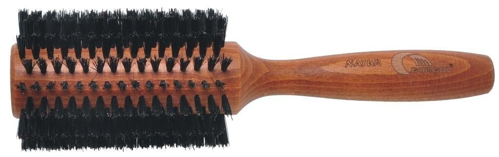 Gorgol, Szczotka Okrągła Drewniana Włosie Naturalne 33/66 mm Nr 0601114
