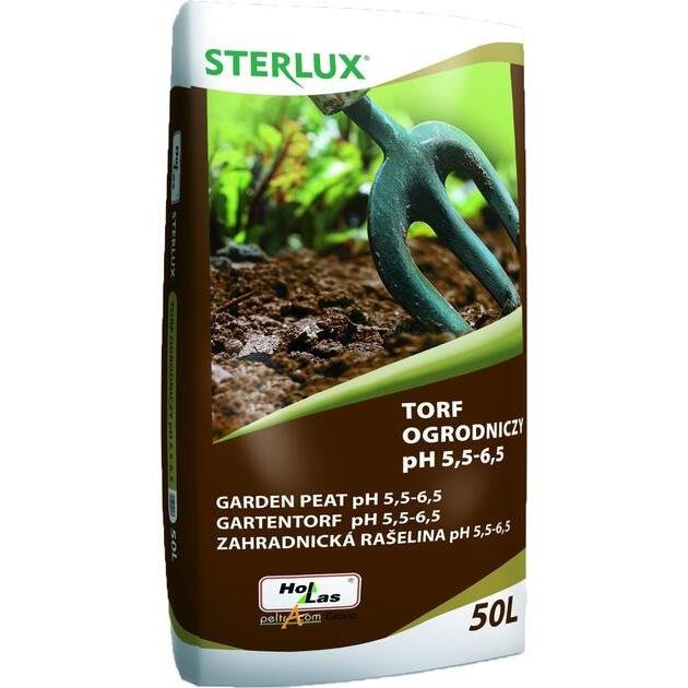 Sterlux Torf Ogrodniczy pH 5,5-6,5 50L Odkwaszony