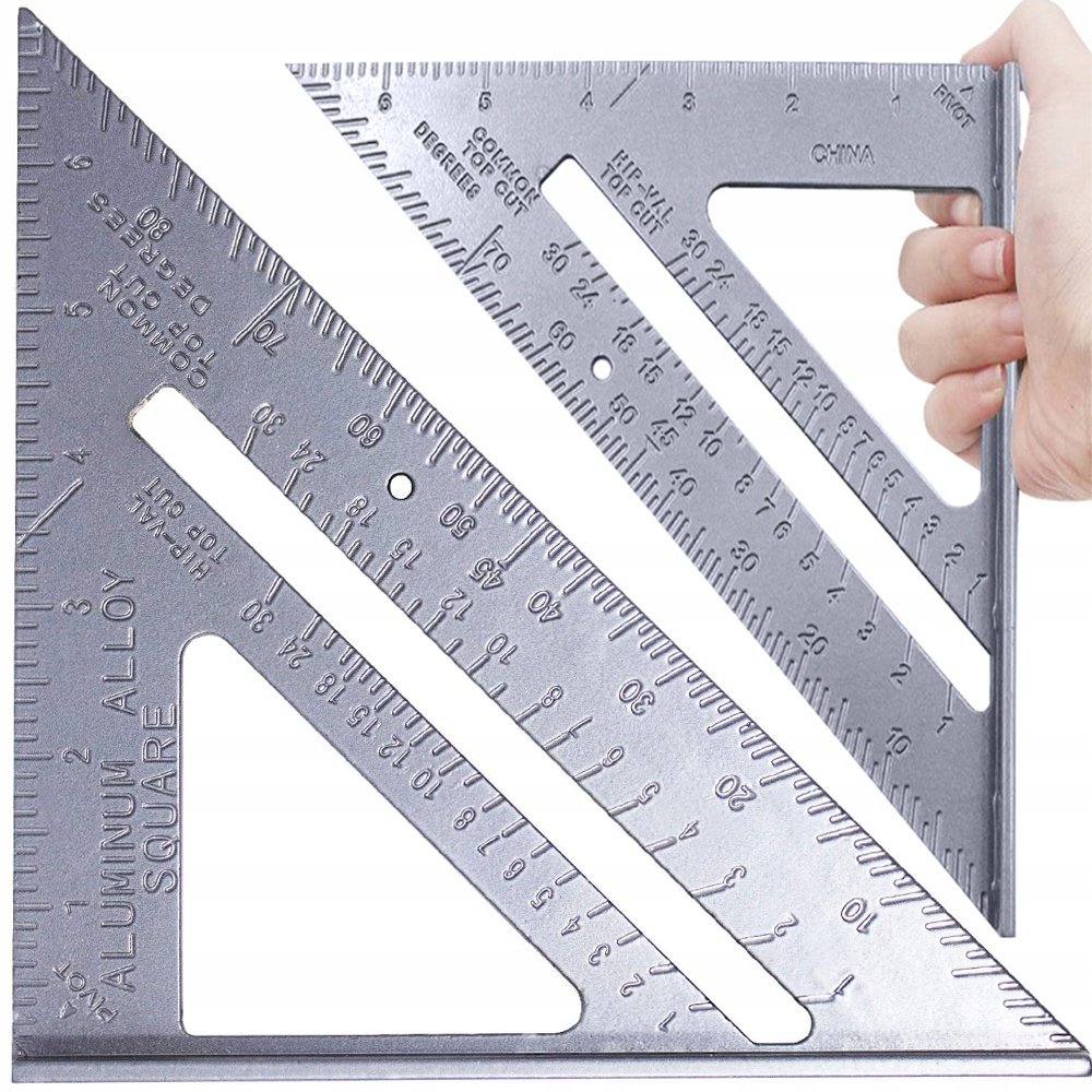 DUŻY KĄTOWNIK STOLARSKI ALUMINIOWY PRZYMIAR 180mm