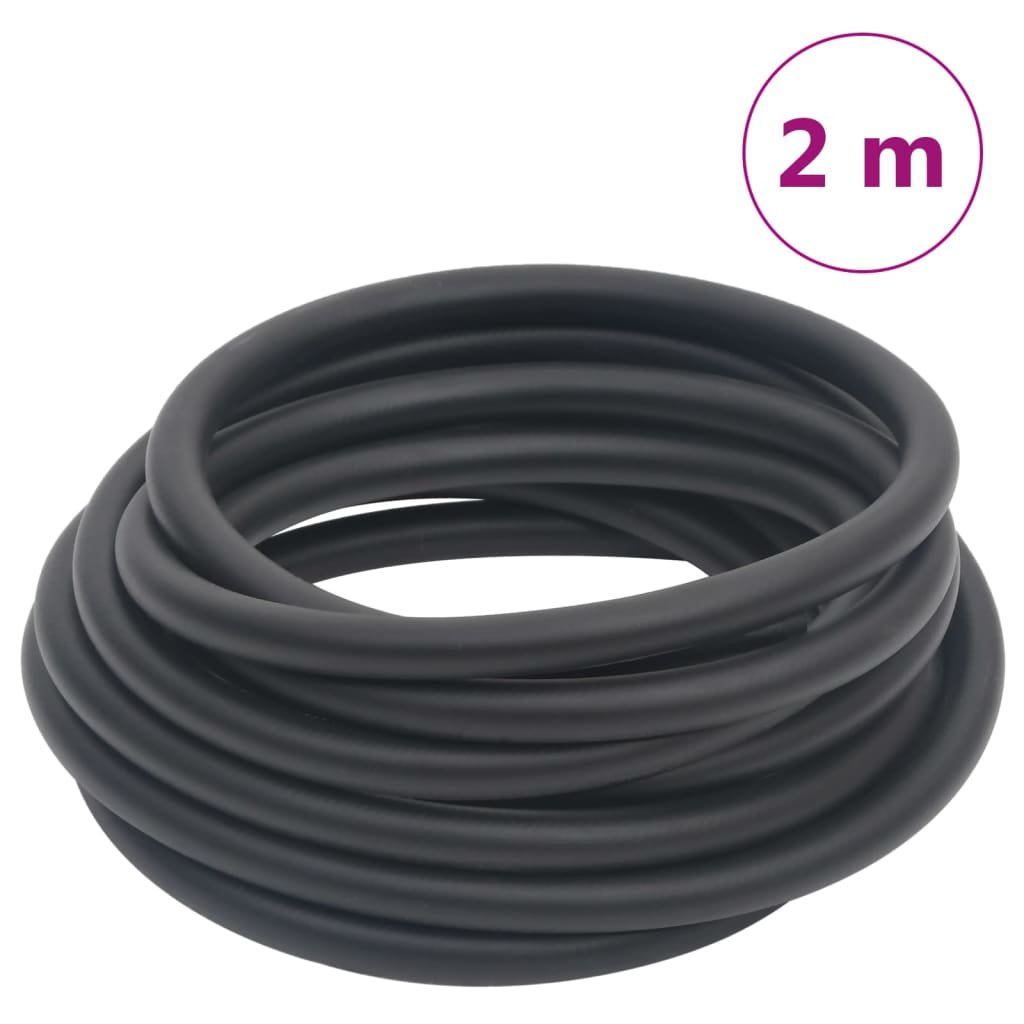 vidaXL Hybrydowy wąż pneumatyczny, czarny, 2 m, guma i PVC