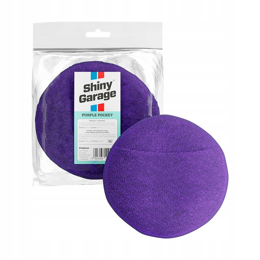 PURPLE POCKET Microfiber Applicator Shiny Garage