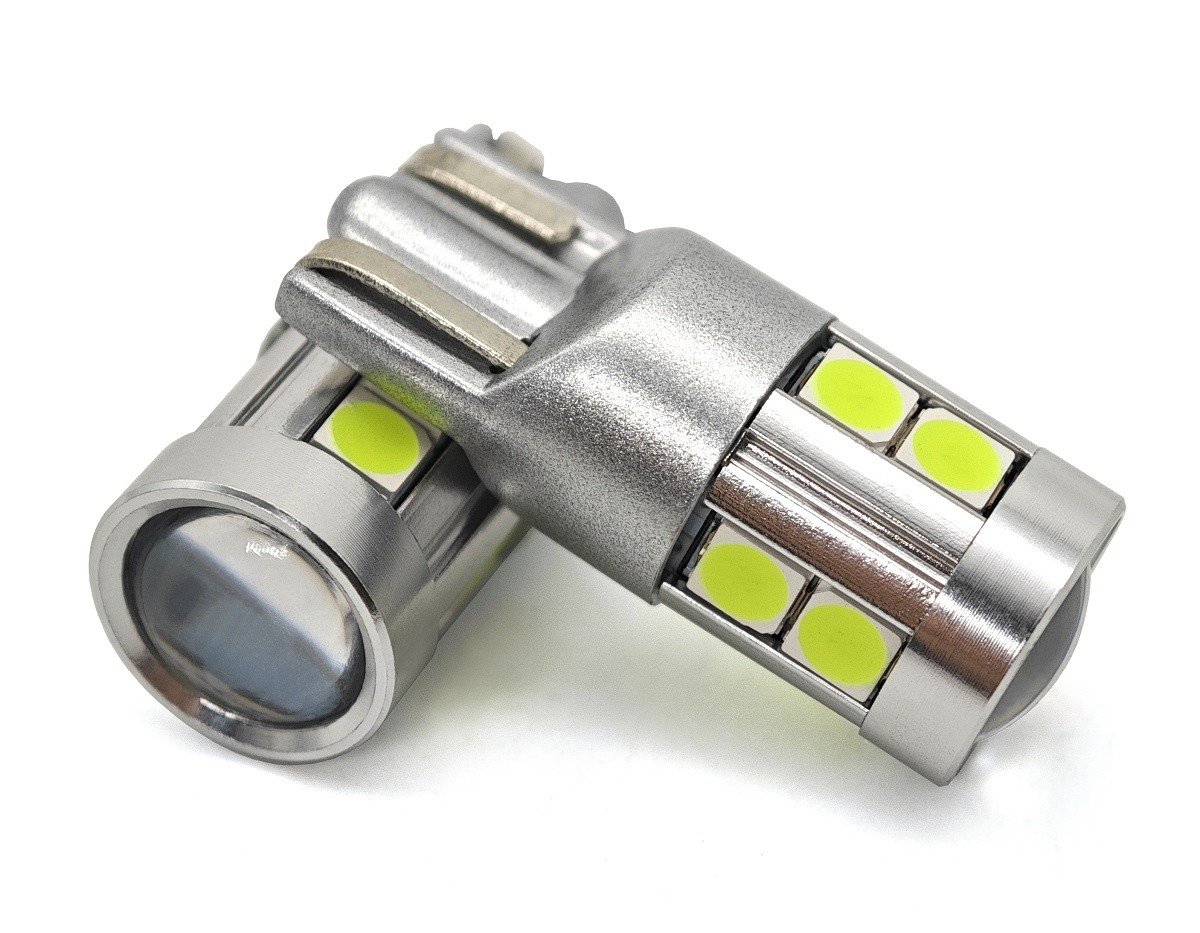 W5W żarówka LED T10 12-24V CANBUS 500lm 8 kolorów Zielony