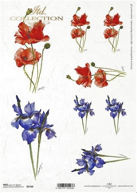 papier decoupage ryżowy R1716