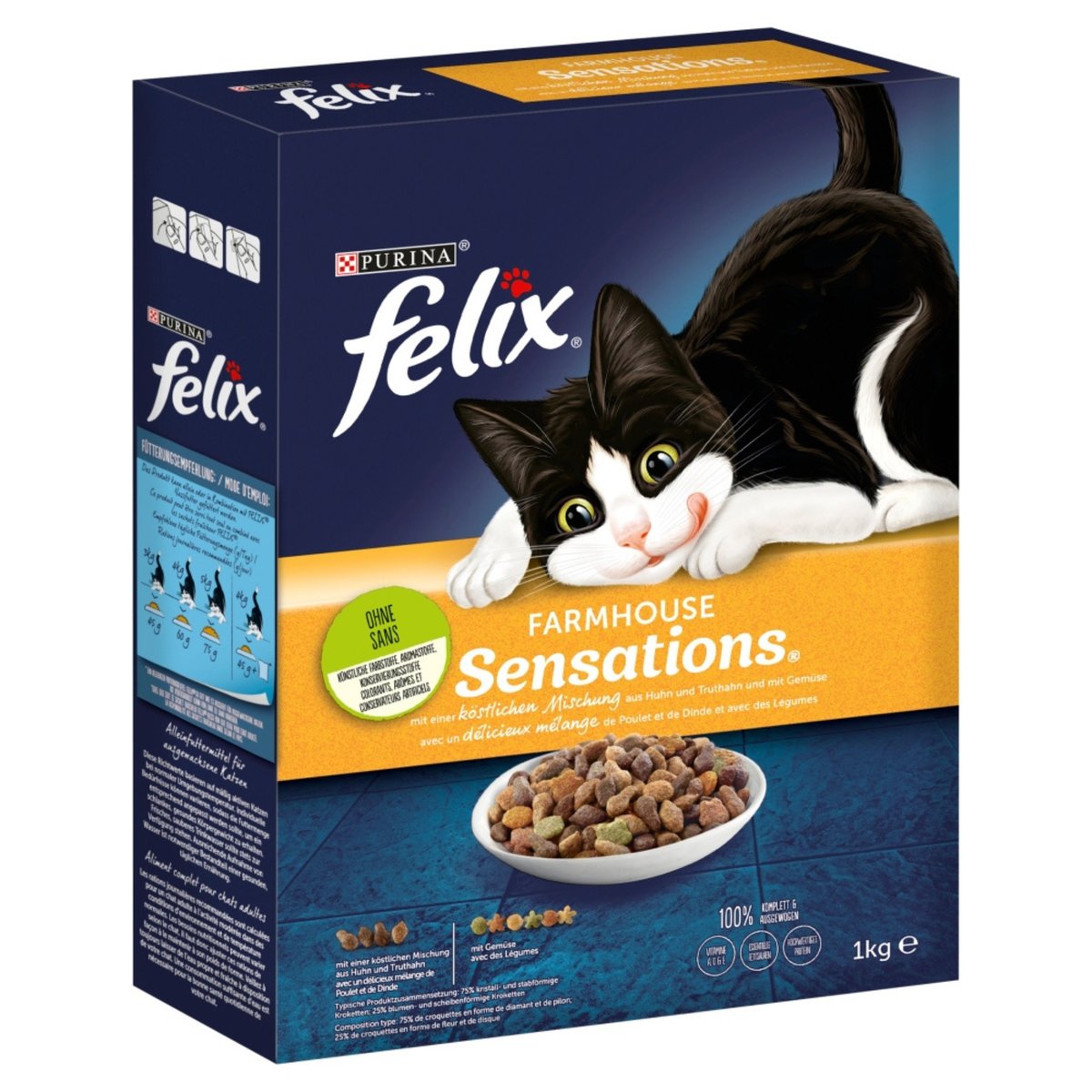 Felix Meaty Sensations drób, indyk, kaczka, warzywa 1 kg