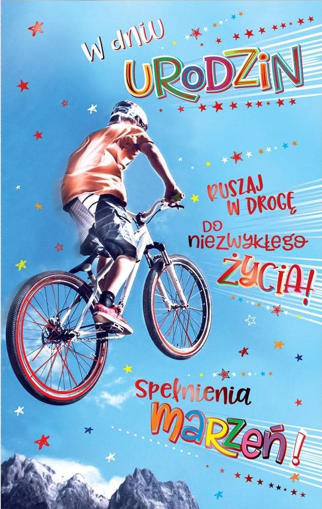 Kartka urodzinowa dla Rowerzysty ICG3
