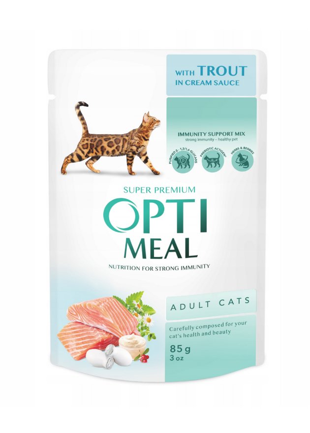 OPTI MEAL PSTRĄG W KREMOWYM SOSIE 85g
