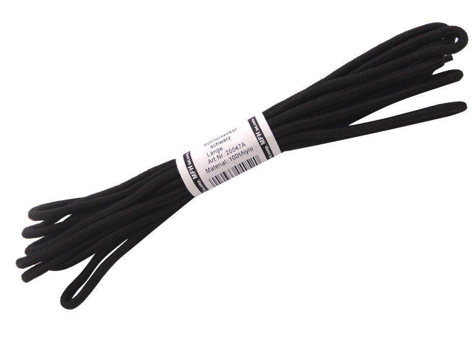 SZNURÓWKI 160 cm CZARNE