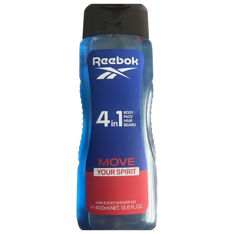 Reebok, Move Your Spirit 4w1, Owocowy Żel pod Prysznic, 400ml