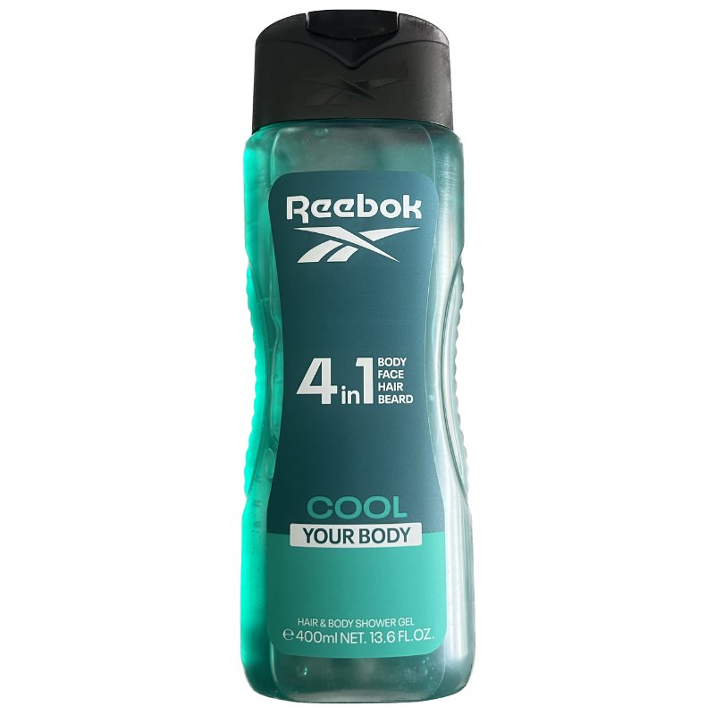 Reebok, Cool Your Body 4w1, Odświeżający Żel pod Prysznic, 400ML