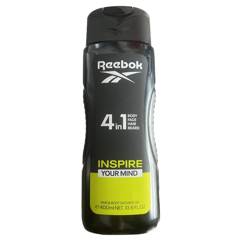 Reebok, Inspire Your Mind 4w1, Energetyzujący Żel pod Prysznic, 400ml