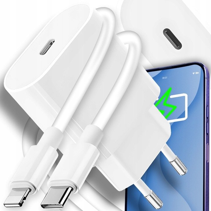 SZYBKA ŁADOWARKA USB-C + KABEL 1M DO IPHONE IPAD