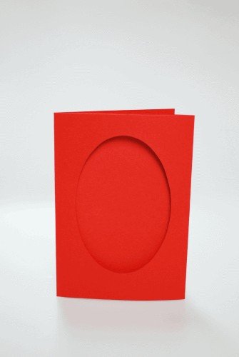 Haft krzyżykowy - Kartki z owalnym psp czerwone