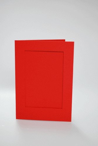 Haft krzyżykowy - Kartki z prostokątnym psp czerwone