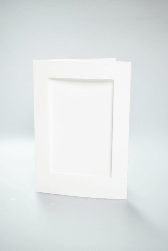 Haft krzyżykowy - Kartki z prostokątnym psp białe