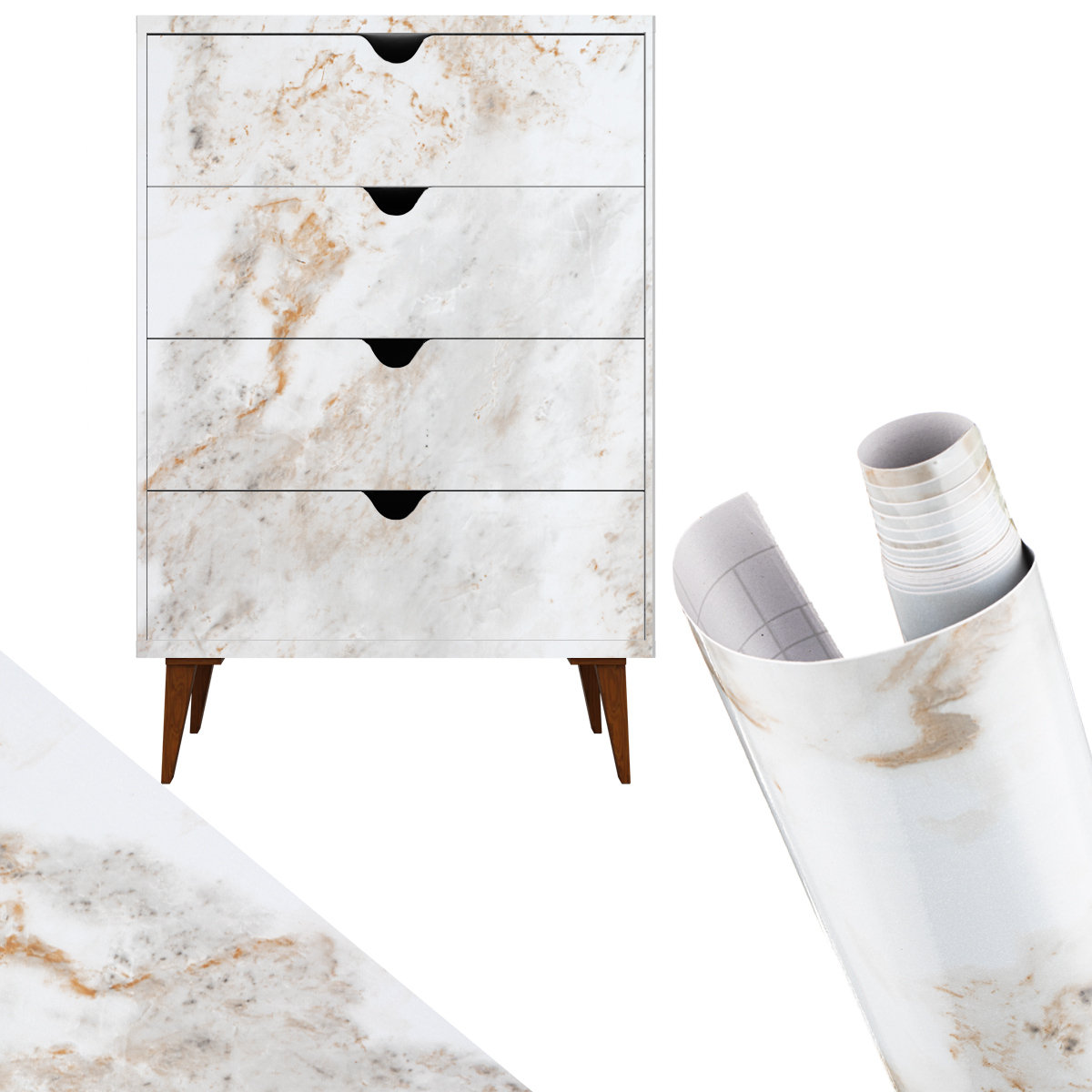 Okleina meblowa folia samoprzylepna połysk 60cm x 2m