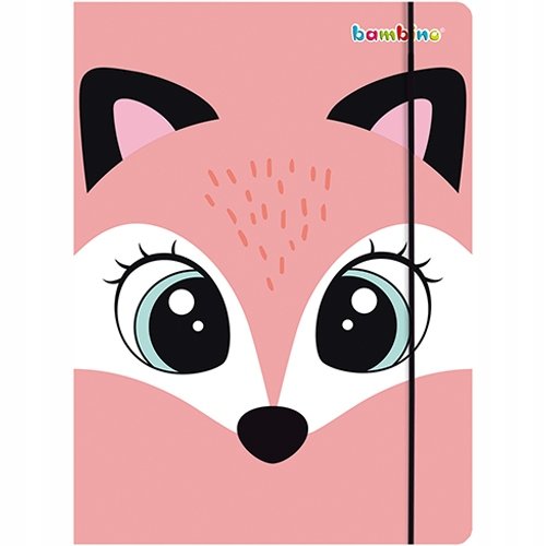 Teczka z gumką A4 kartonowa lakierowana 300g BAMBINO FOX 1szt.