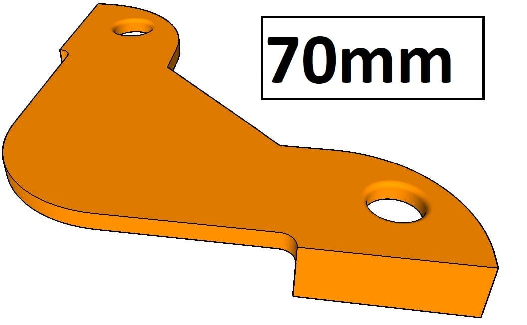 Szablon wzornik do frezowania narożników - R=70mm