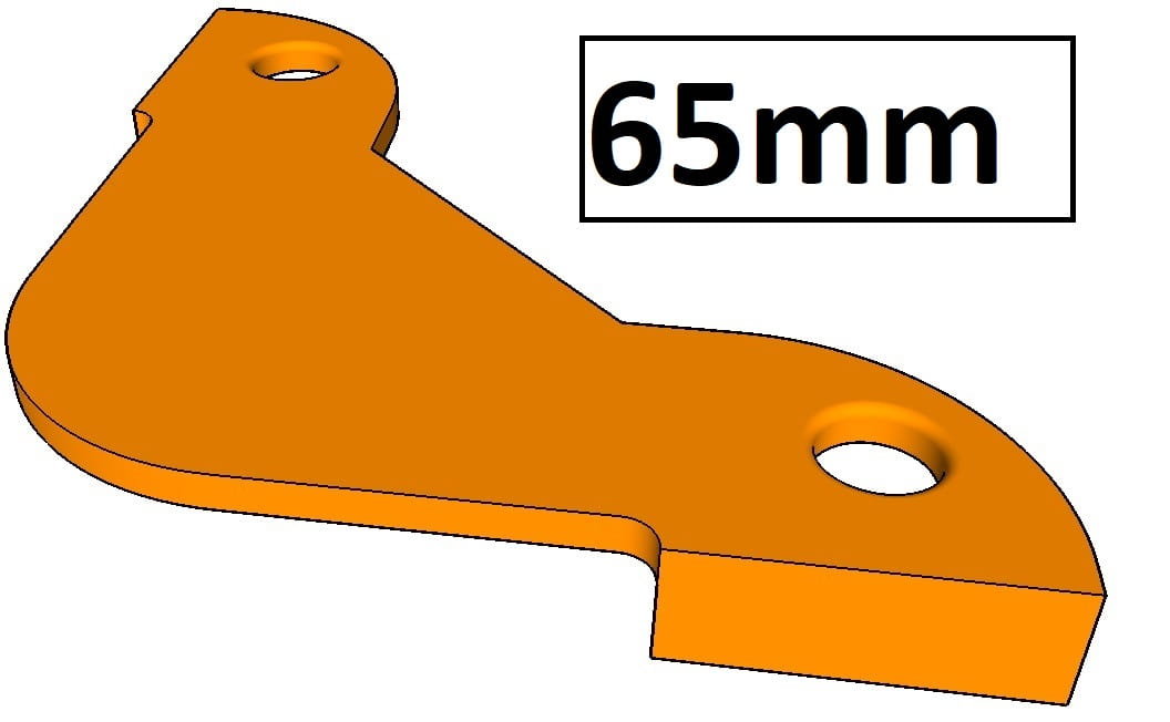 Szablon wzornik do frezowania narożników - R=65mm