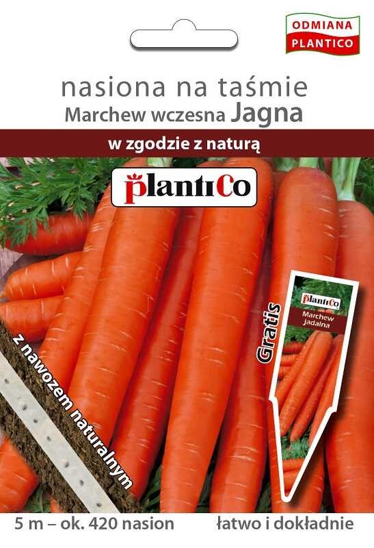 Plantico Marchew wczesna - nasiona na taśmie 5m