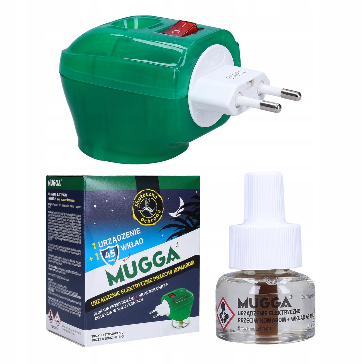 MUGGA na KOMARY ELEKTRO + WKŁAD PŁYN 45 NOCY 35ml