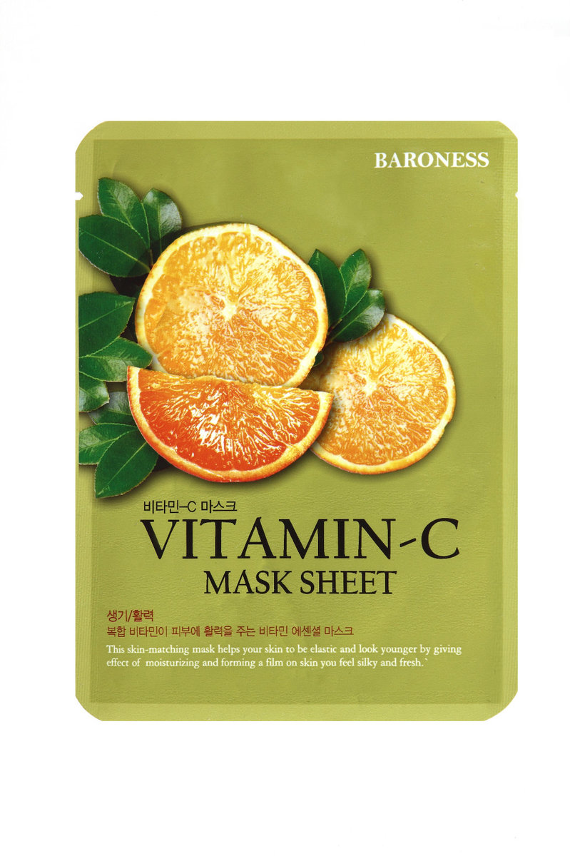 Baroness, Rozświetlająca maska w płachcie z witaminą C, 21 g