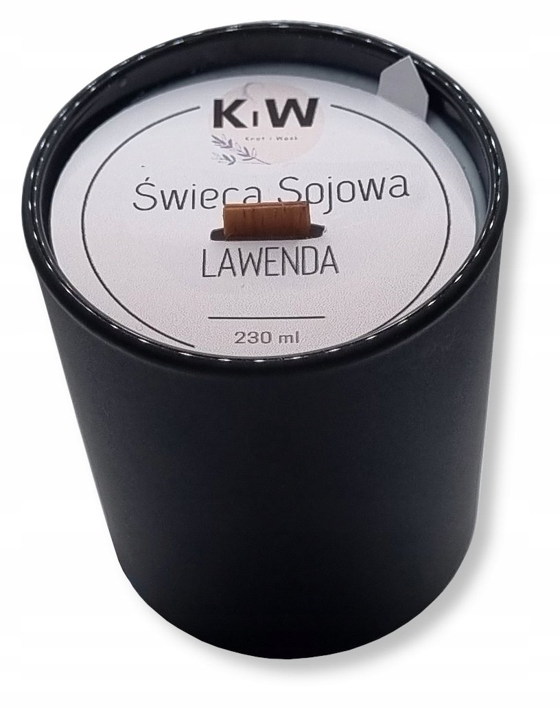 Świeca Sojowa ręcznie robiona 230 ml Lawenda