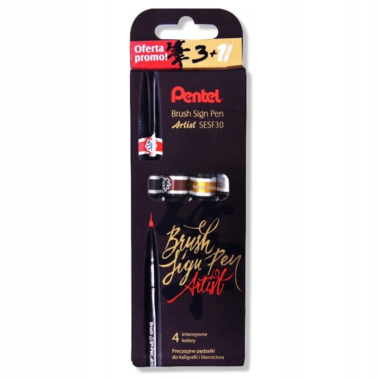 Pentel Pisak BRUSH PEN SIGN (4) ARTIST SESF30C-ST4DSCVPL PENTEL mak0003059