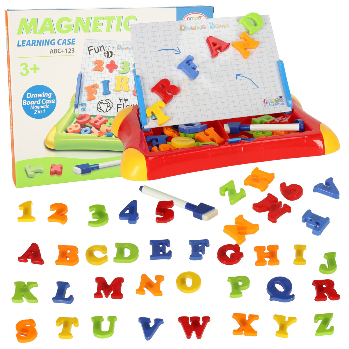 TABLICA MAGNETYCZNA edukacyjna do nauki cyfry litery pisanie malowanie
