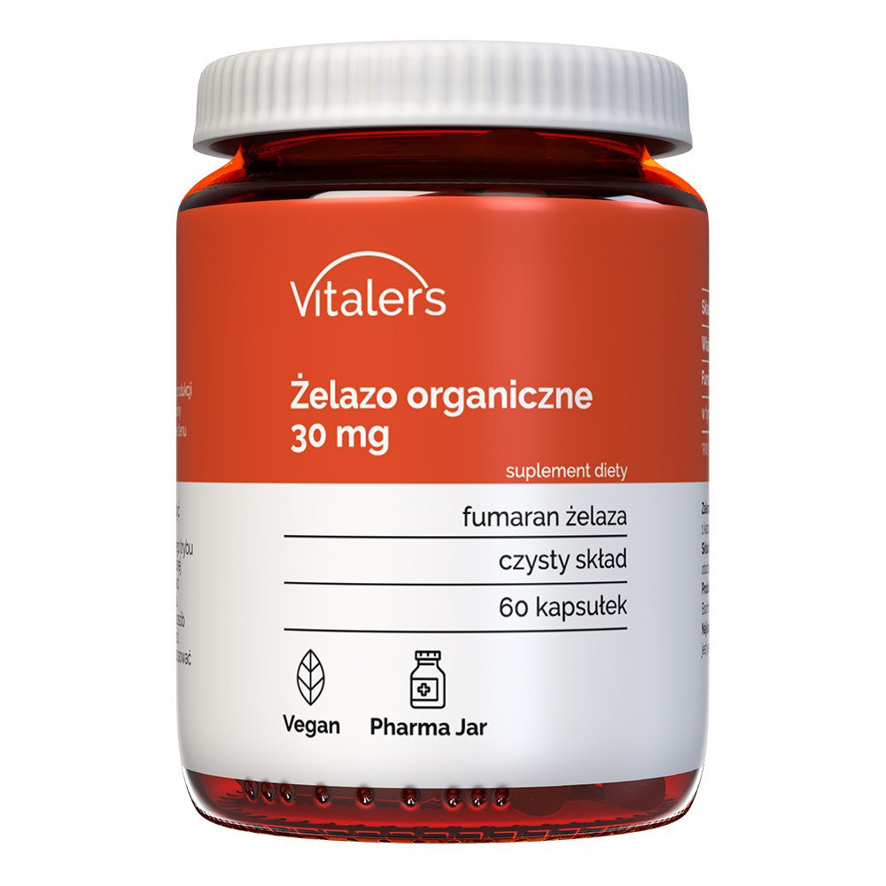 Vitaler's, Iron (Żelazo organiczne) 30 mg, 60 kaps.