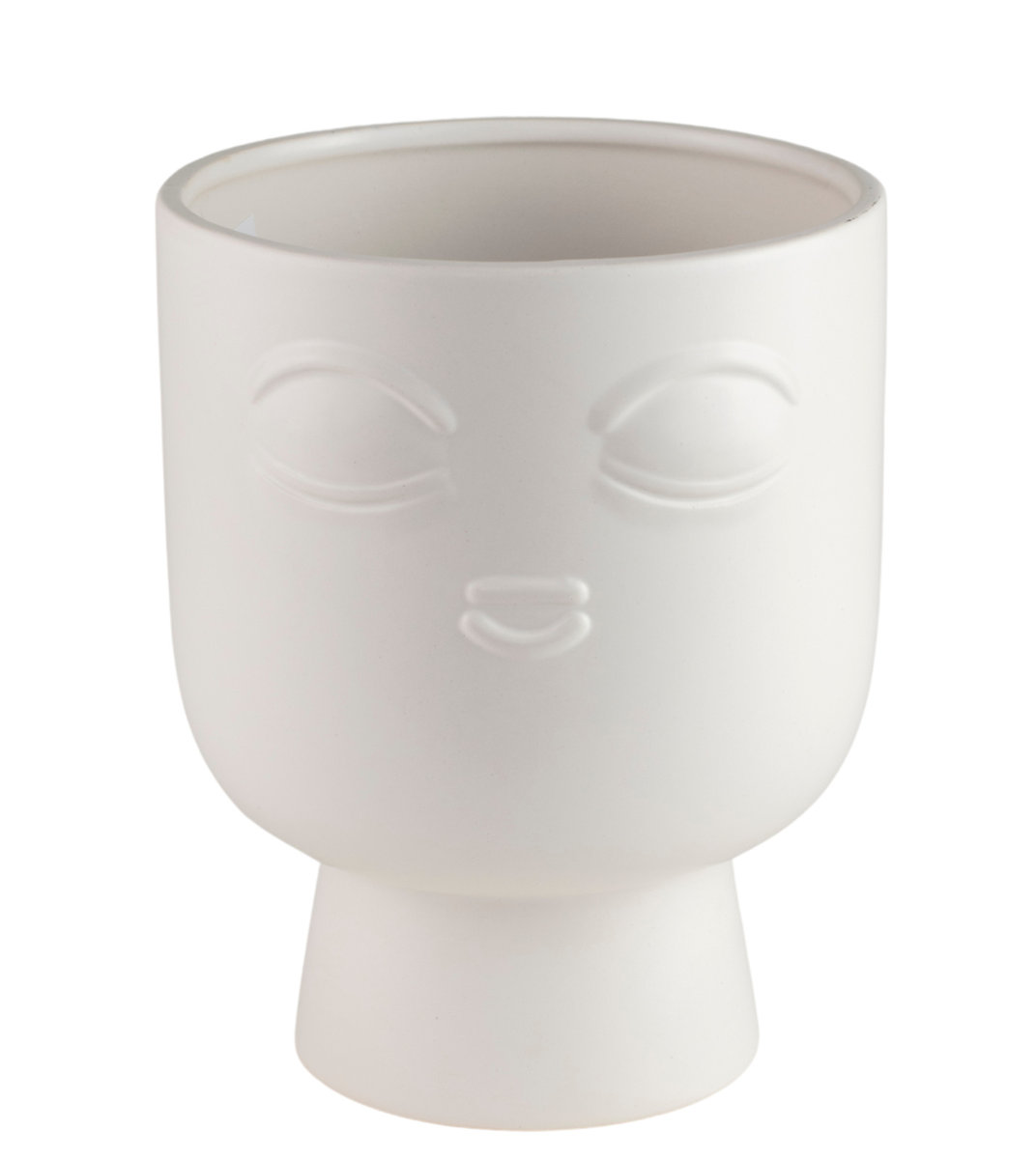 Osłonka ceramiczna TWARZ biała, śr. 13 cm