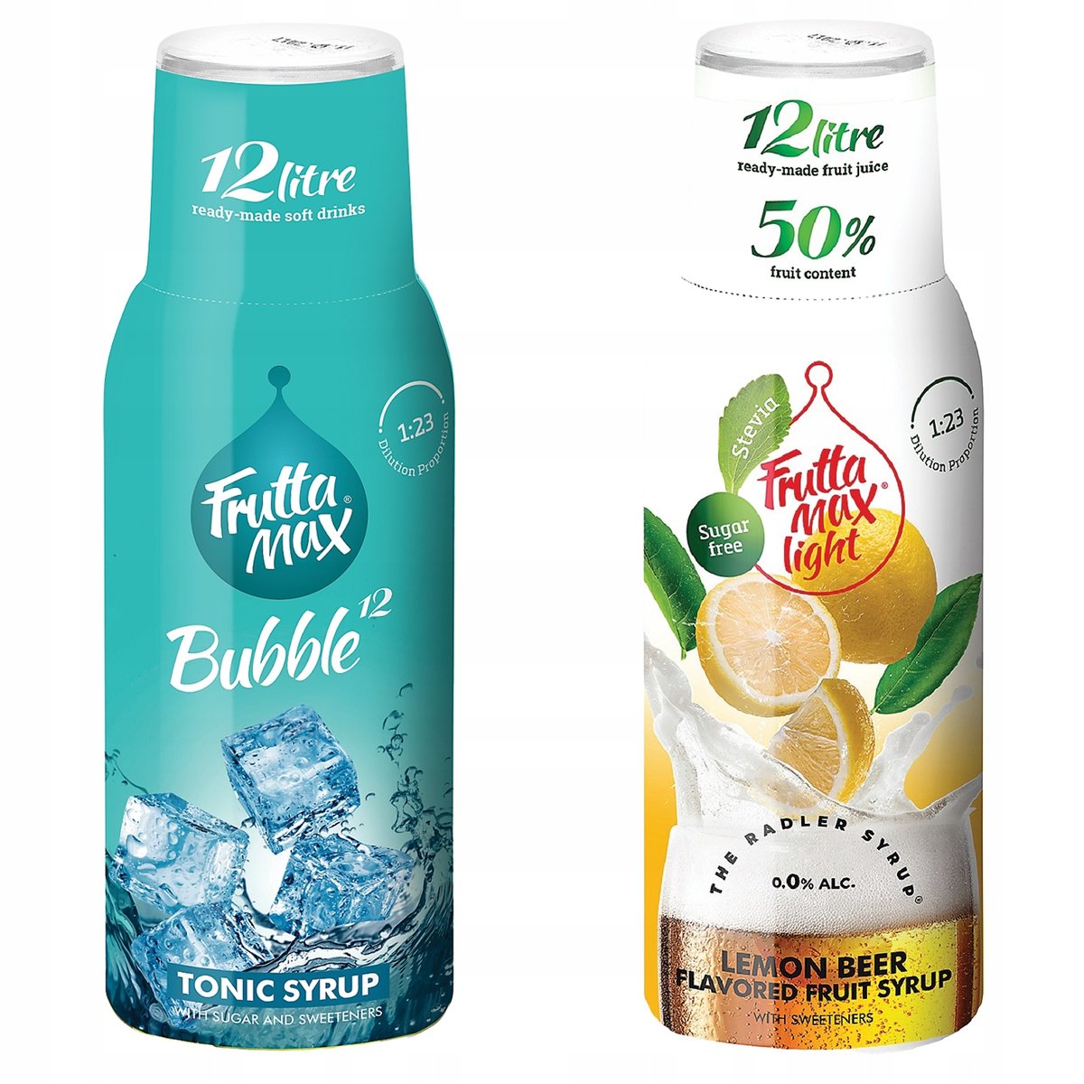 Zestaw 2x Syrop Fruttamax Tonic Radler Light Cytryna