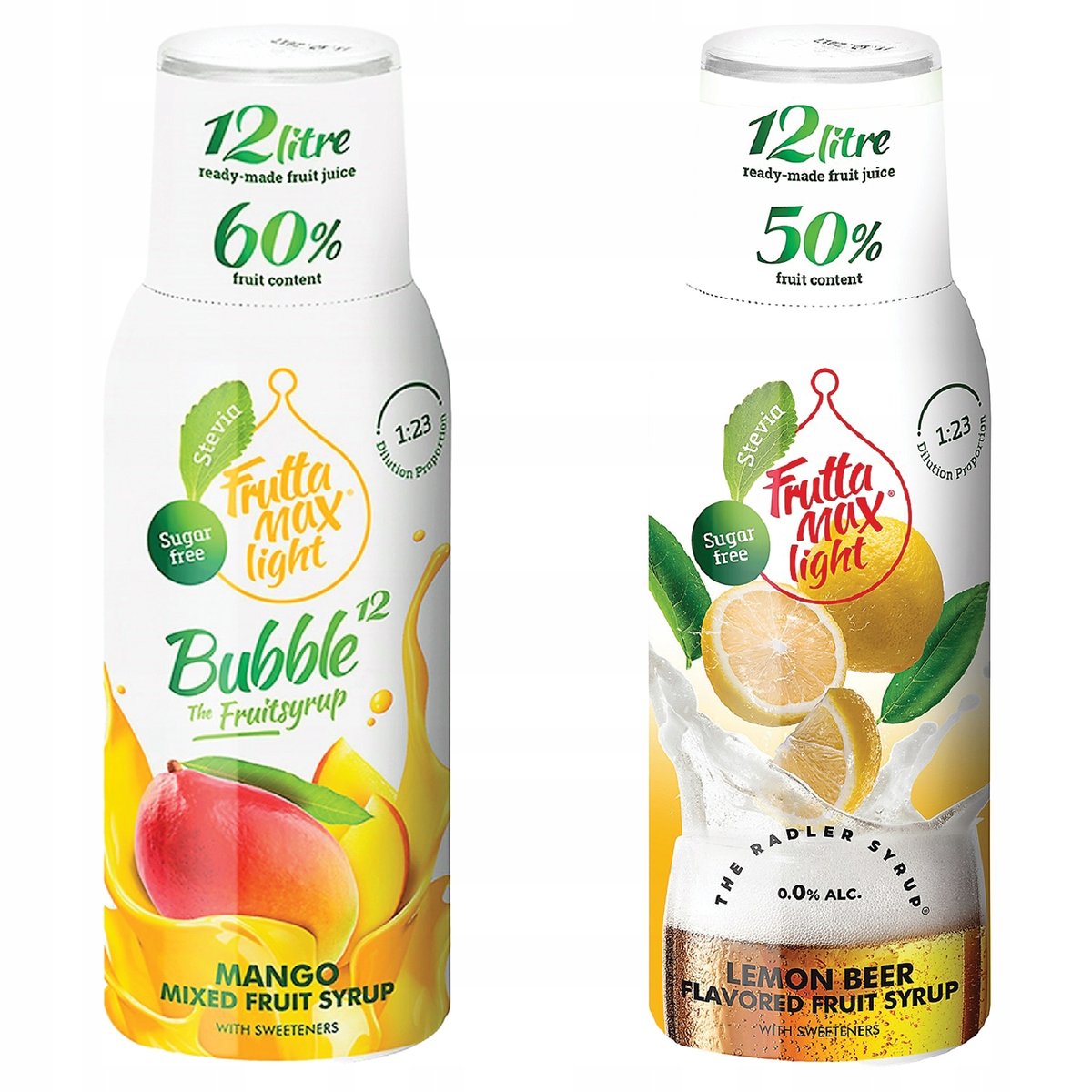 Zestaw 2x Syrop Fruttamax Mango Radler Light Cytryna