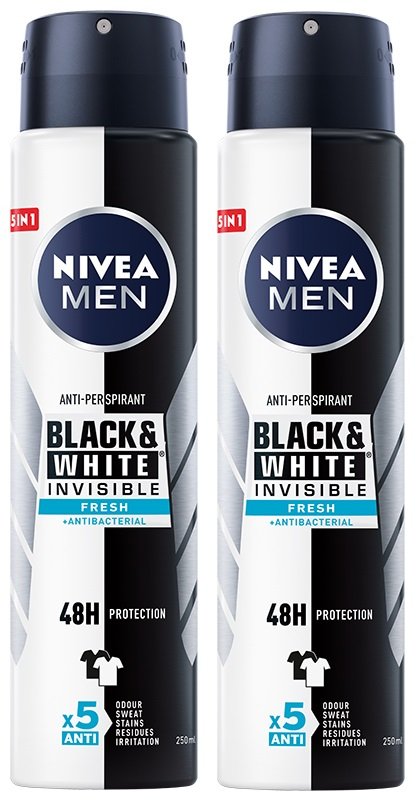 NIVEA MEN Antyperspirant B&W FRESH 2x 250ml