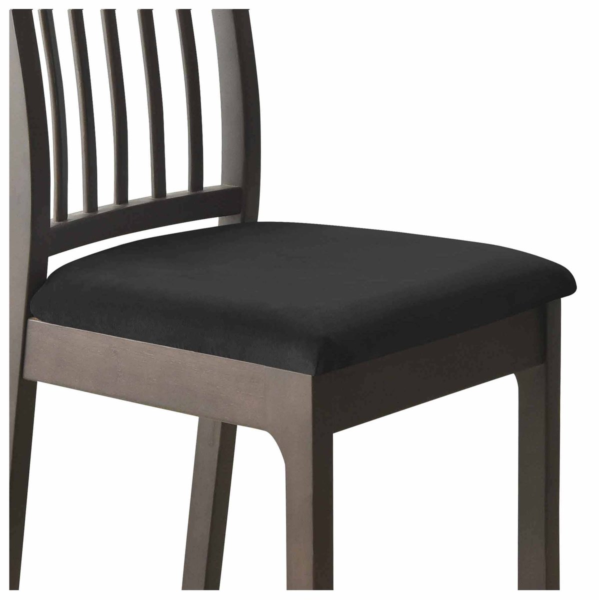 Pokrowiec na siedzisko krzesła welur CZARNY